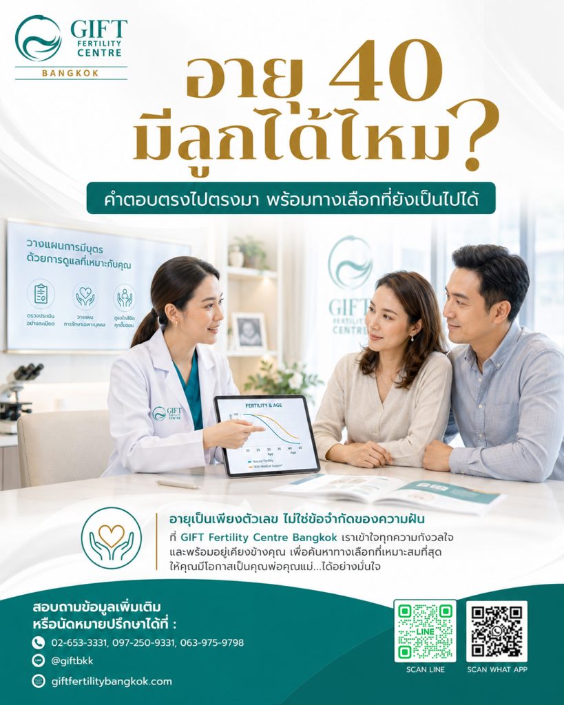 อายุ 40 มีลูกได้ไหม คำตอบตรงไปตรงมา พร้อมทางเลือกที่ยังเป็นไปได้