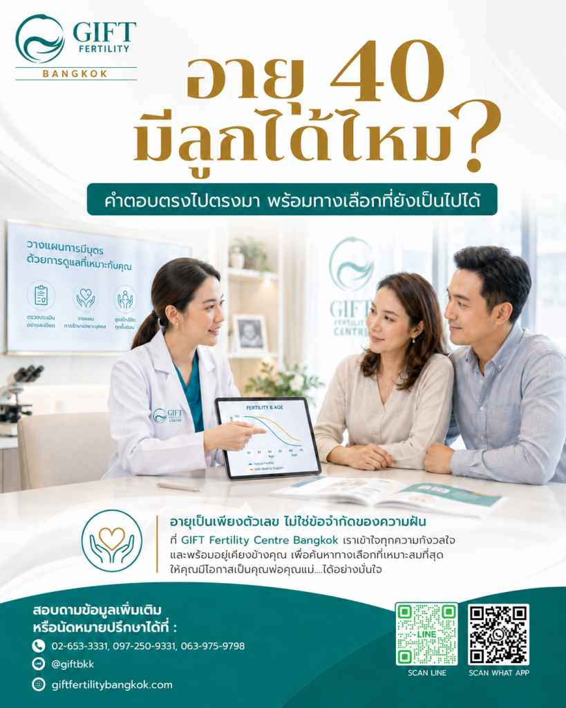 อายุ 40 มีลูกได้ไหม คำตอบตรงไปตรงมา พร้อมทางเลือกที่ยังเป็นไปได้