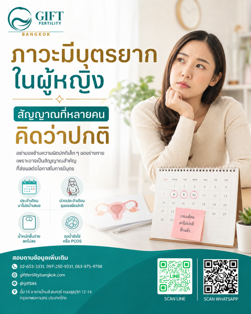 ภาวะมีบุตรยากในผู้หญิง สัญญาณที่หลายคนคิดว่าปกติ